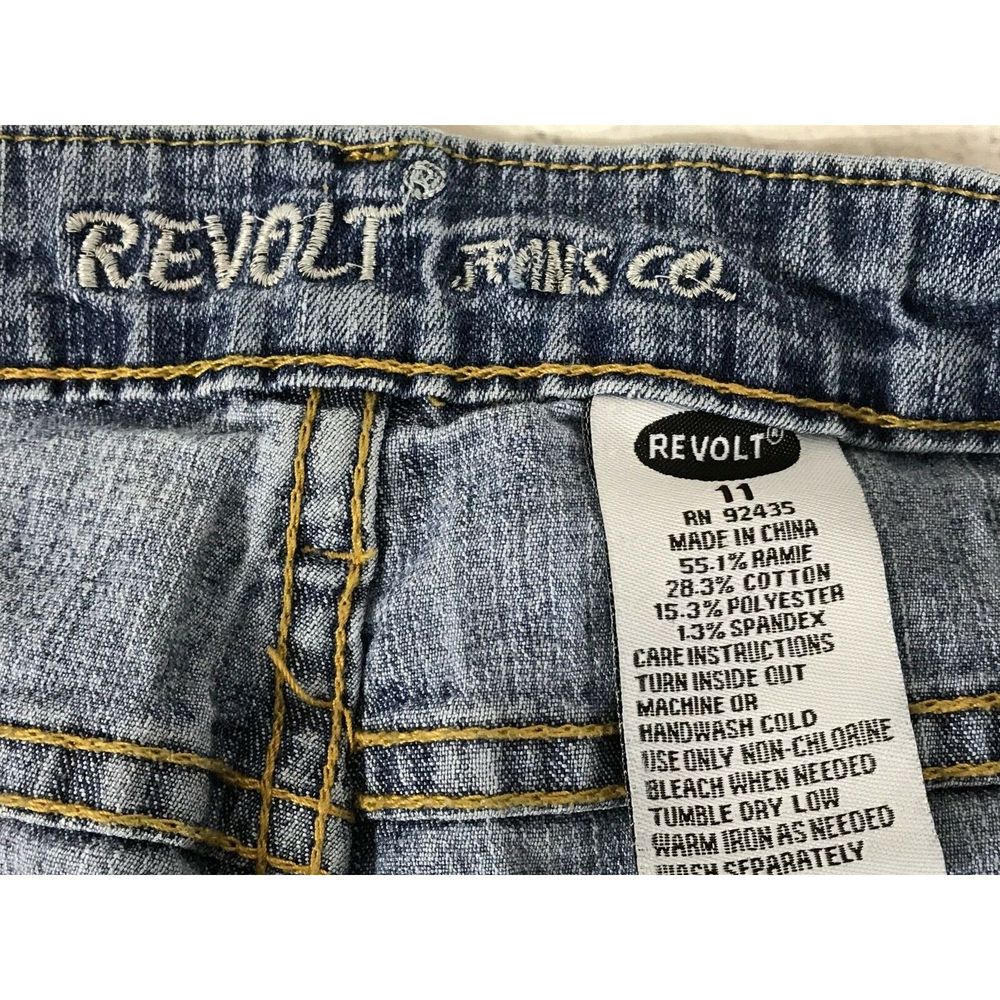 Revolt Cropped Jeans Junior Size 11 Studs - Picture 6 of 8